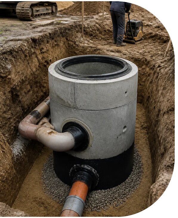 Монтаж канализационных колодцев под ключ в Вичуге